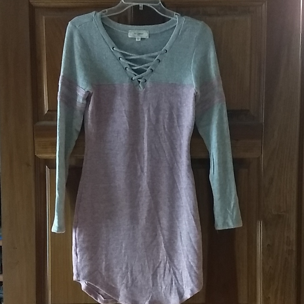 Long sleeve tee shirt dress